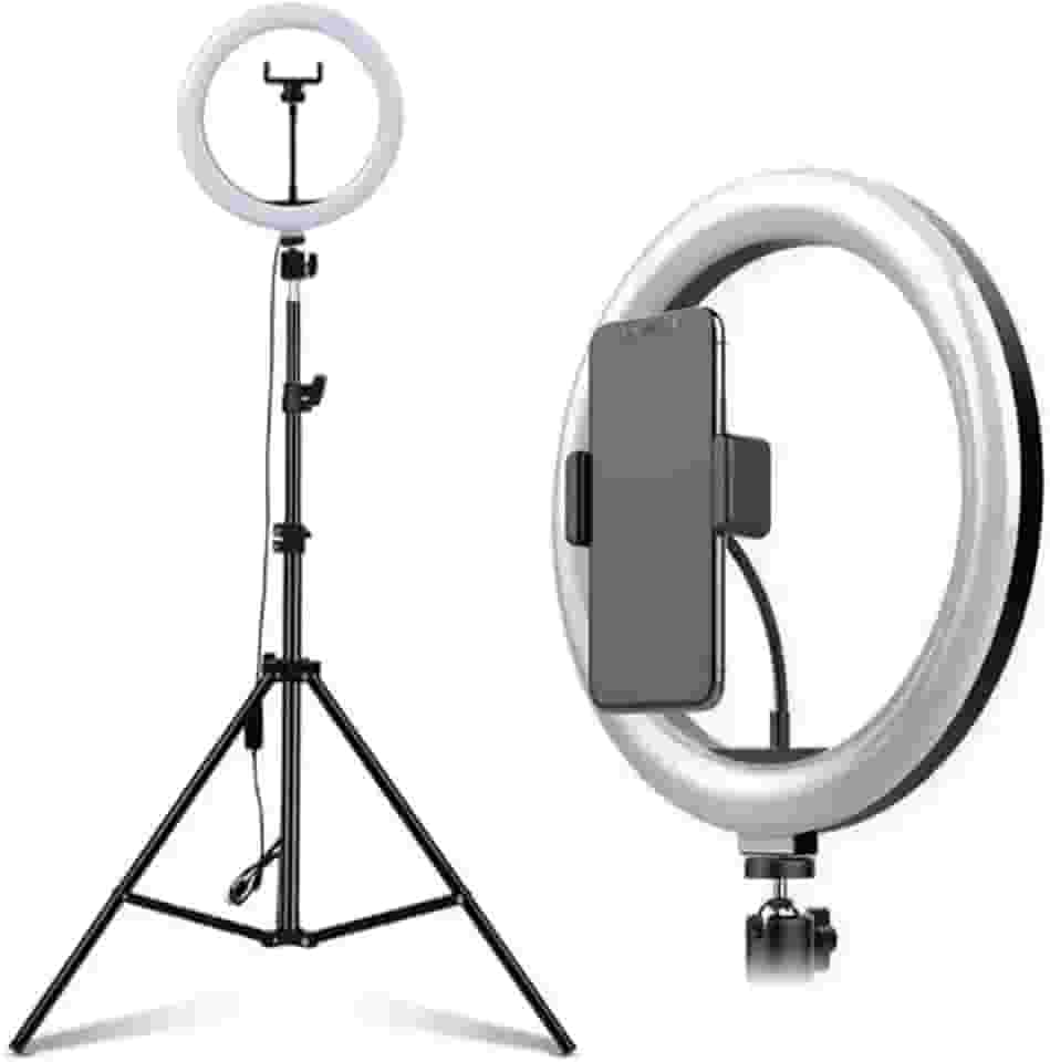 Ring Light Profissional 30cm Selfie Live Com Tripé 2 Metros Para Celular Anel Luz Branco Quente E Frio Lâmpada Vídeo E Maquiagem Iluminação Foto Estúdio Linha PREMIUM SYANG