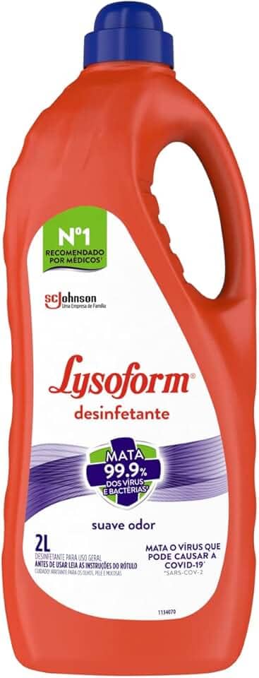 Lysoform Suave Odor, Desinfetante Líquido, Limpeza Casa, 2L