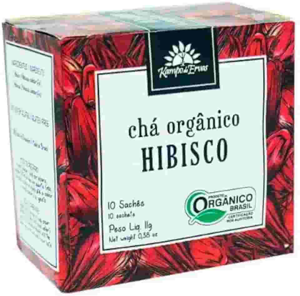 Chá de Hibisco PURO -10 sachês - Orgânico e Certificado