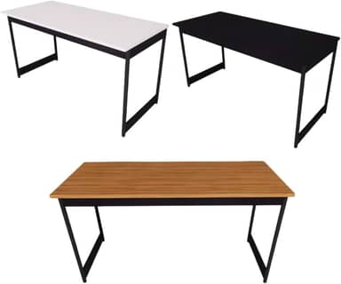 Mesa Estilo Industrial Guto 1,35 Metros Escritório Escrivaninha Computador Camaleão (Branco)