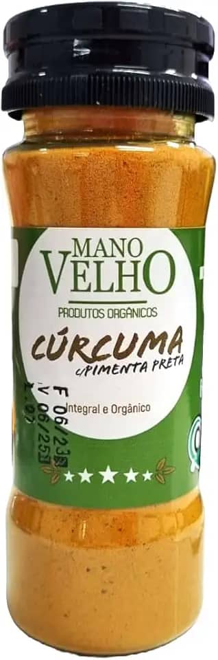 Cúrcuma com Pimenta Preta em Pó Orgânica Mano Velho 60g