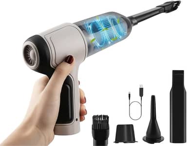 Aspirador de Pó Sem Fio Portátil 4 em 1 – Multifuncional, Leve, Potente e Recarregável para Casa e Carro - Premium