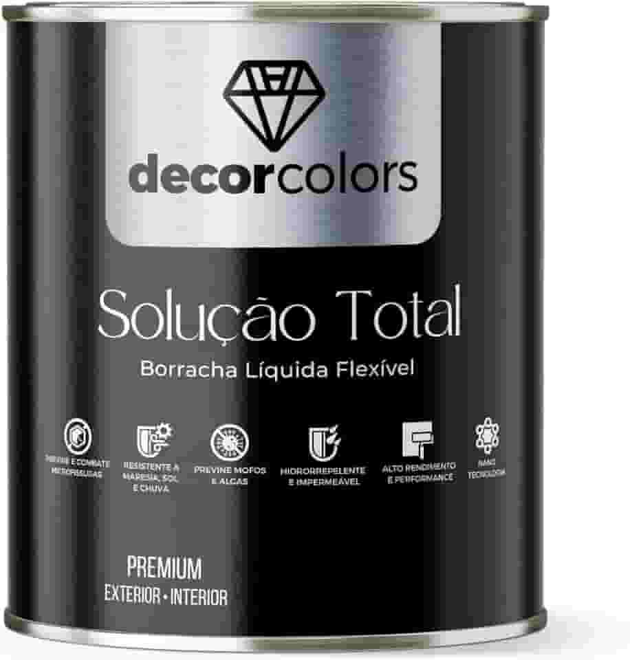 DECOR COLORS Tinta Borracha Líquida Solução Total 4,3kg (Branca)