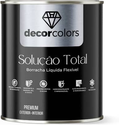 DECOR COLORS Tinta Borracha Líquida Solução Total 4,3kg (Zeus)