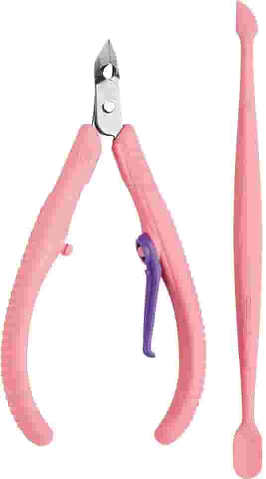 Mundial Alicate Para Cutículas E Espátula Dupla Plástico Cores Sortidas