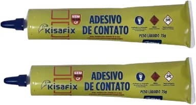 Kit 2 Adesivos Contato Sapateiro Couro Espuma Carpete Pisos Bisnaga 75gr