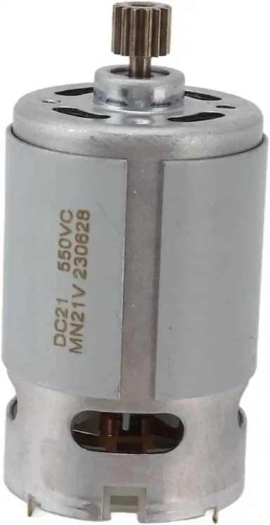 Motor de serra elétrica 21V 14 dentes 18000 rpm, rolamentos duplos de esferas dianteiros e traseiros, acabamento requintado, estável e desempenho, para furadeiras elétricas de lítio, serras elétricas