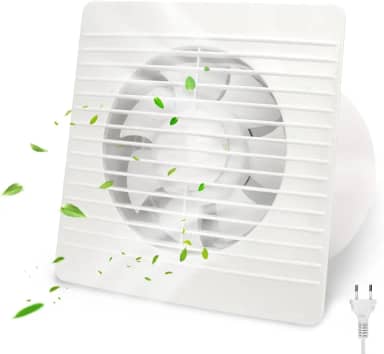 110V, Exaustor de Janela de Banheiro Doméstico, Exaustor de Parede para Banheiro com Interruptor de Fio, 6 Polegadas