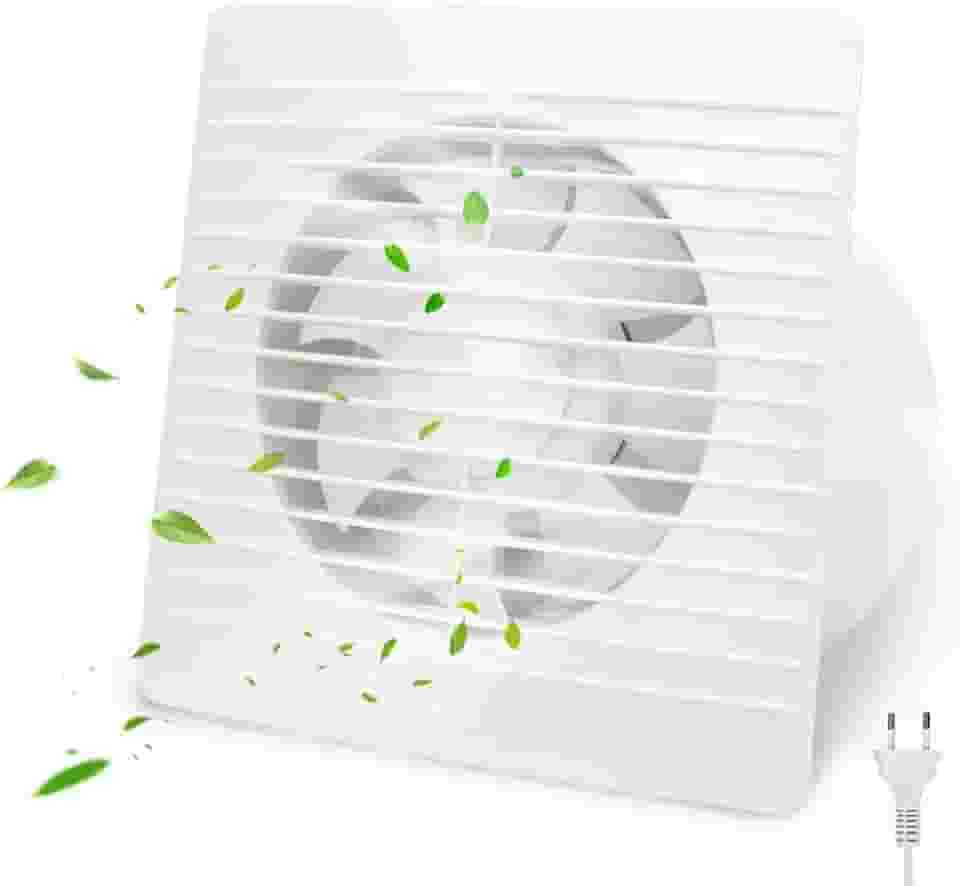 110V, Exaustor de Janela de Banheiro Doméstico, Exaustor de Parede para Banheiro com Interruptor de Fio, 6 Polegadas