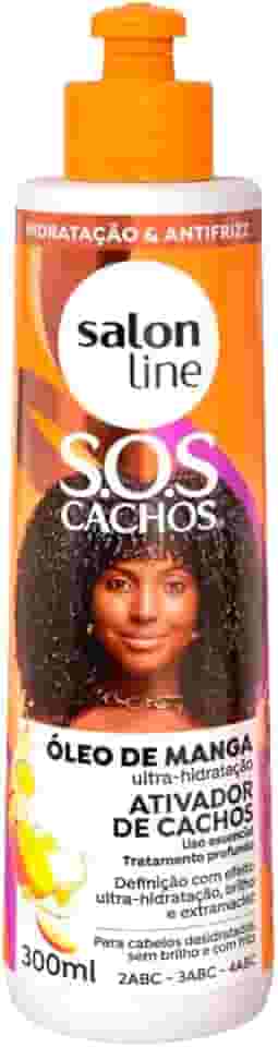 Salon Line, Ativador de Cachos, SOS Cachos, Óleo de Manga, Vegano - Para Cabelos Ondulados, Cacheados e Crespos, 500ml
