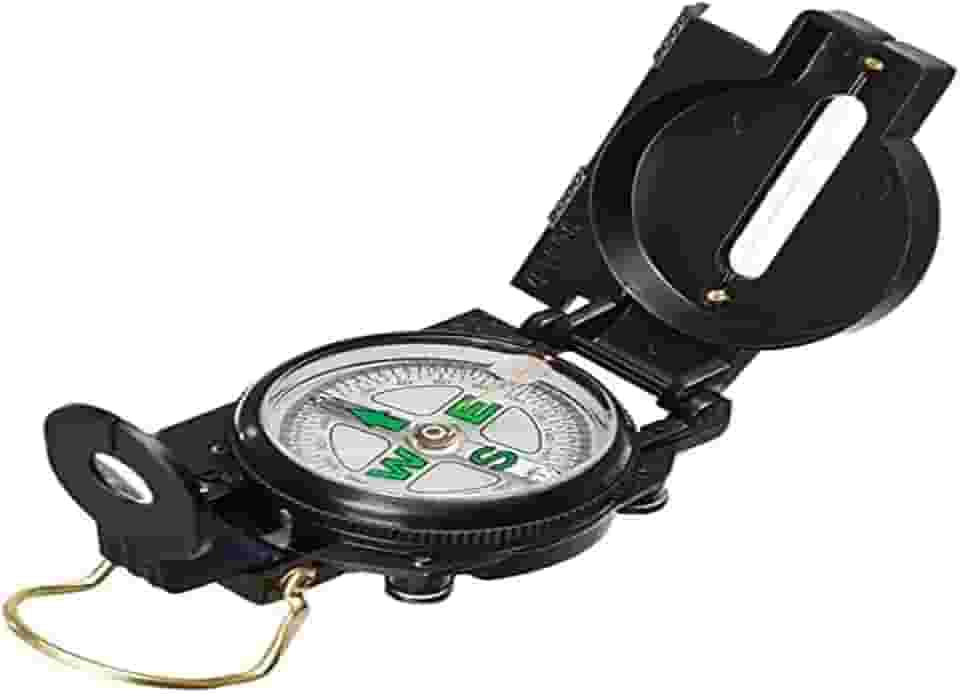 Guepardo, Bússola para Aventura, Oriente Master, em Alumínio, Precisa e Portátil, 7,5cm, Ideal ParaTrekking e Camping, Preto