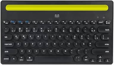 Teclado sem Fio Multi Bluetooth com 3 Pareamentos Simultâneos, 14 Teclas Multimídia e Slot para Dispositivos até 25cm – Preto TC284