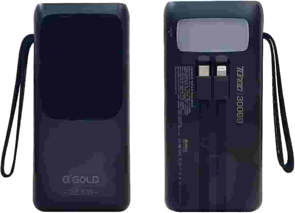 Carregador Portatil Power Bank 30000mah Original Universal Carregamento Turbo Ultra Rapido Compativel iOS e Android(tipo C, V8) Notebook Ring light USB(preto)