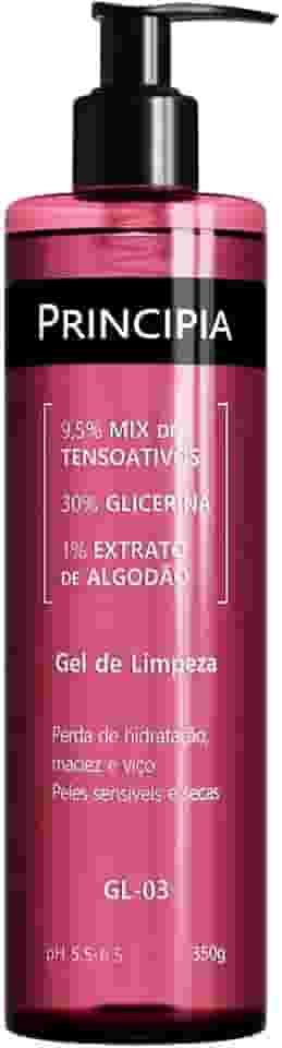PRINCIPIA, Gel de Limpeza Facial Hidratante 9,5% Tensoativos + 30% Glicerina + 1% Extrato de Algodão GL-03 com 350g