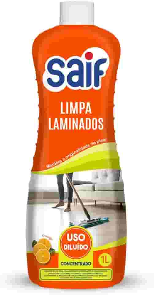 Limpa Laminados Saif 1L, Saif, Limpador De Piso Laminado, Laranja E Amarelo, Mantém A Originalidade Do Piso, Facilitando Sua Vida, Maximizando Toda Limpeza
