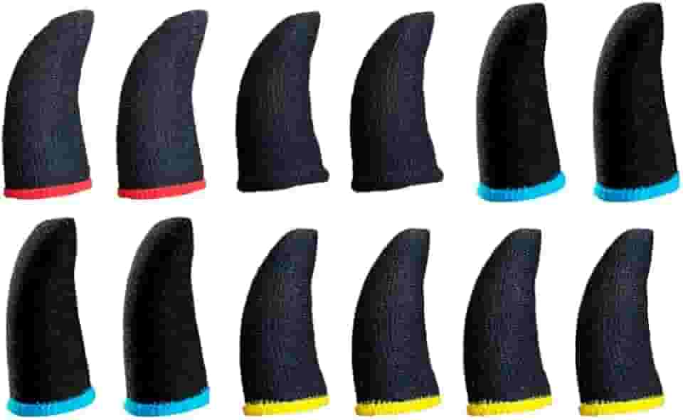 12 Unidades de Luva de Dedo Anti-Suor Para Celular Jogos FPS Free Fire Pubg Mobile Call Of Duty