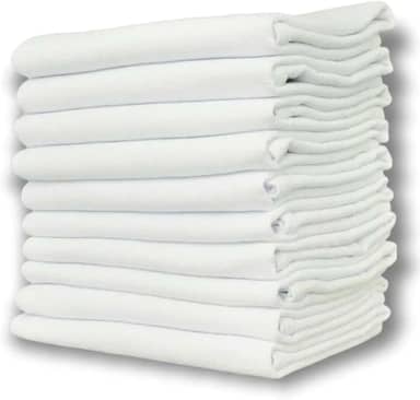 Pano de Copa Liso Branco SM08 com Bainha 50 x 75 cm Pacote com 10 unidades Santa Margarida