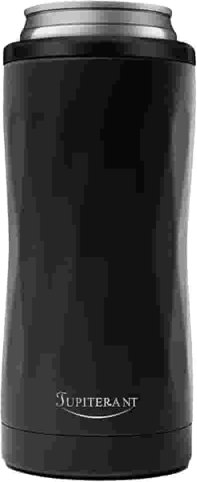 Can Cooler Coozies Ramblers padrão de 340 g com isolamento a vácuo para cerveja, refrigerante, água com gás (preto-340 g)