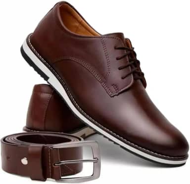 Sapato Social Masculino Oxford com Cadarço e Cinto