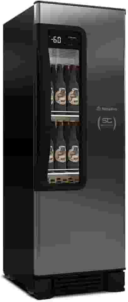 Cervejeira Vertical Metalfrio Beer Maxx 250 No-frost 256l Preto/inox 220v