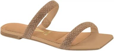 Rasteira Feminina Vizzano Duas Tiras Bico Quadrado