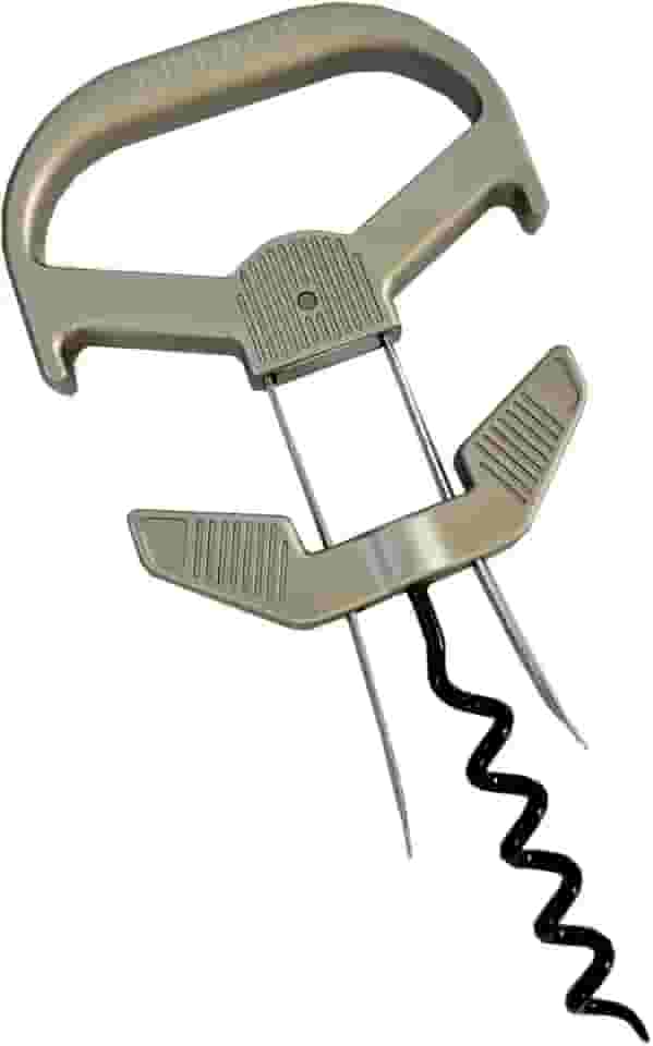 Abridor de Garrafa de Vinho Premium Saca Rolhas Antigas 2 Lâminas com Espiral Inox Anatômico Multi Funcional Com Case Elegante Ideal Para Presente e Uso Intenso Wine & Companhia