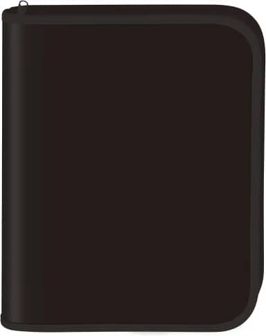 Fichario Com Ziper All Black Univ 48F 111427