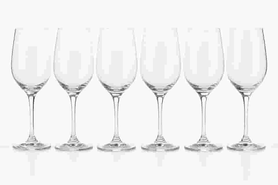 Taça de Vinho Luxo 330ml – Conjunto com 6 Unidades | Vidro Fino e Resistente | Ideal para Vinhos Tintos e Brancos | Sofisticação para Jantares e Eventos Elegantes