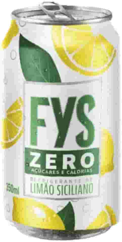 Kit 6 Latas FYS 350ml - ÁGUA TÔNICA OU REFRIGERANTE ZERO (350ml, 6x Limão Zero)