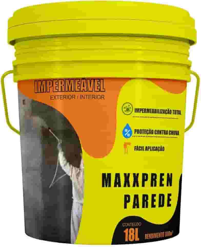 Tinta Emborrachada Líquida Branca Premium Impermeabilizante (Branco, 18L)