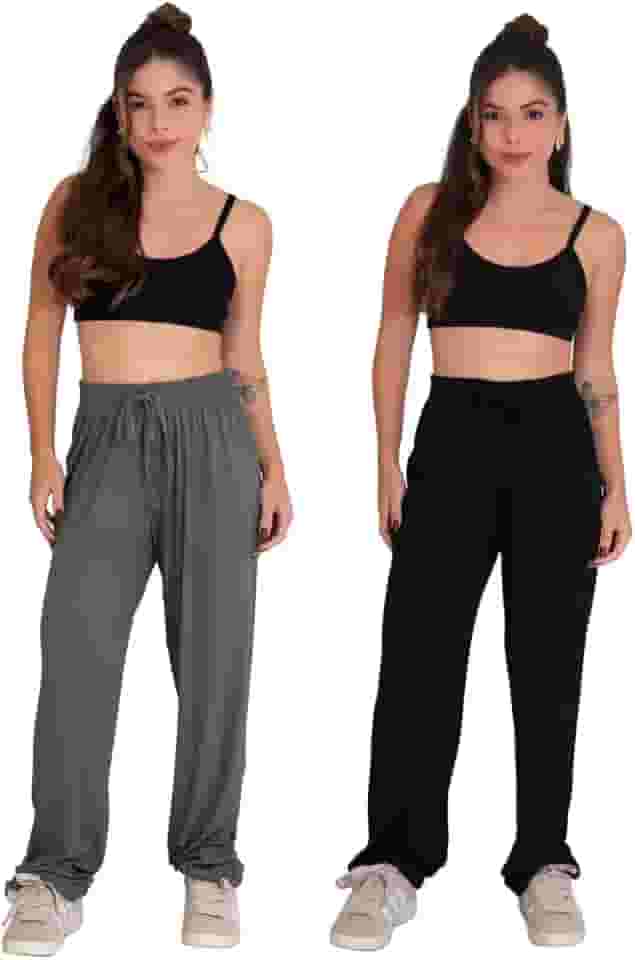 Kit 2 Calças De Yoga De Viscose Soltinha Pilates Comfy