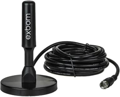 Mini Antena Tv Digital Interna Externa Hdtv Uhf Vhf Fm 4.0 Dbi 4mts Exbom – AN-I4040A