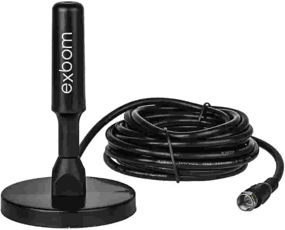Mini Antena Tv Digital Interna Externa Hdtv Uhf Vhf Fm 4.0 Dbi 4mts Exbom – AN-I4040A
