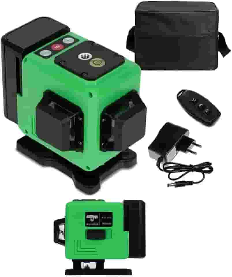 Nível Laser 12 Linhas Profissional Verde 40m Recarregável Com Controle Remoto