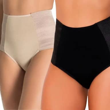 Kit 2 Calcinha Cinta Compressão Cintura Alta Modela Barriga Feminina Adulto