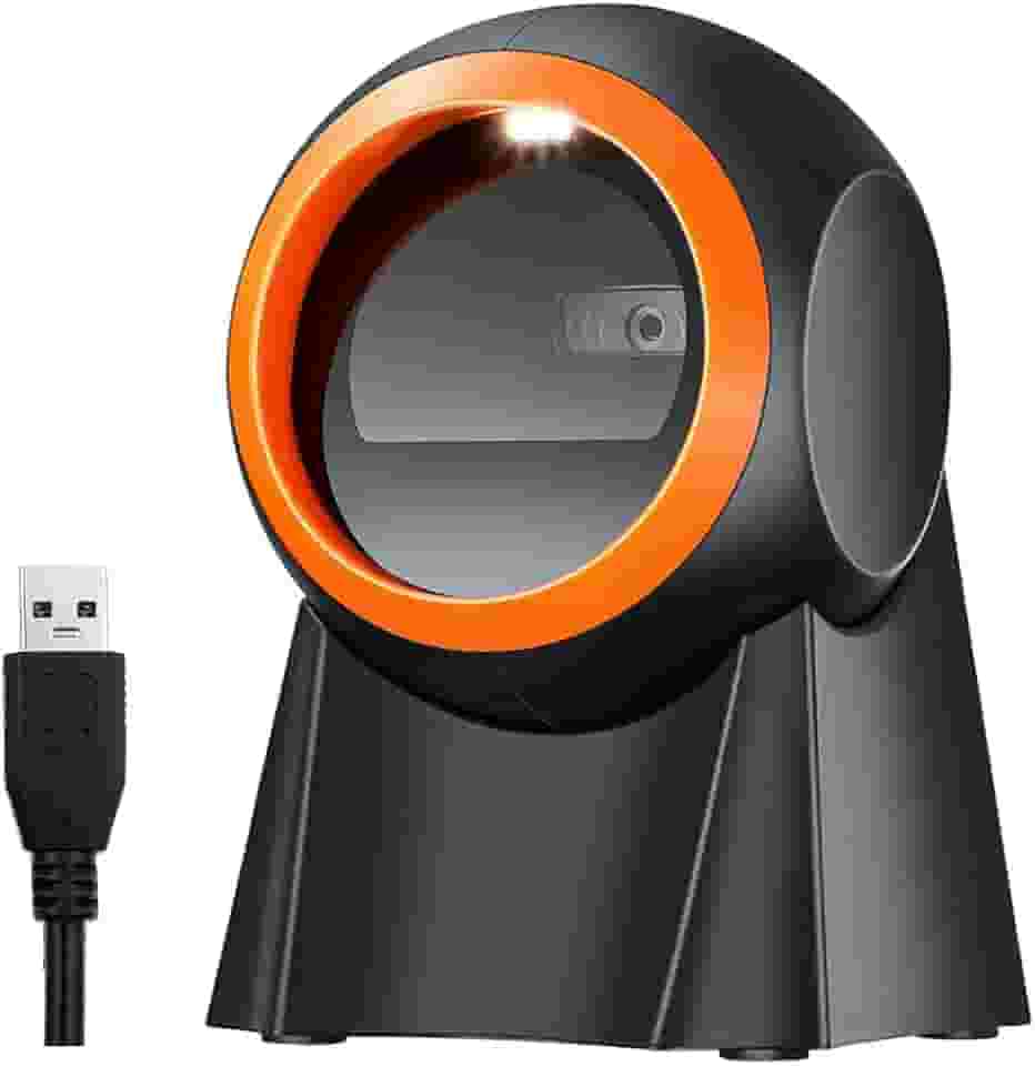 Leitor de Codigo de Barra, Leitor de Codigo de Barras Sem Fio, Scanner Rápido de Calibração Automática, Detecção de Imagem para Sistema POS de Armazém, Supermercado, Loja de Varejo e Livraria