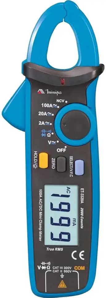 Alicate Amperímetro Digital ET-3320A Azul/Preto MINIPA