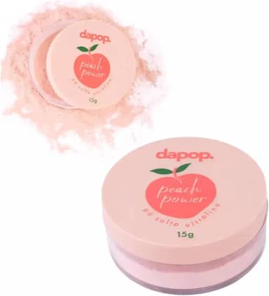 Pó Solto Finalizador Maquiagem Ultrafino Pêssego Dapop Tom Do Primer Translúcido