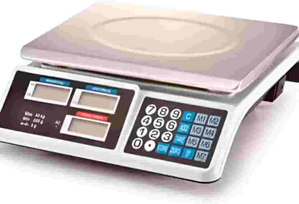 Balança Digital Comercial 40kg, Display LED Duplo, Bandeja Inox 33x24cm, Bivolt 110/220V, Função Preço