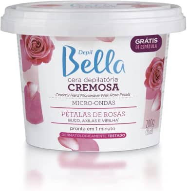 Cera Cremosa para Micro-ondas Depil Bella Pétalas de Rosas 200 g