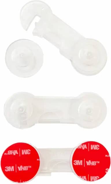 Kit 8 Travas Segurança Reta Bebê Infantil Gaveta Armário Porta Transparente