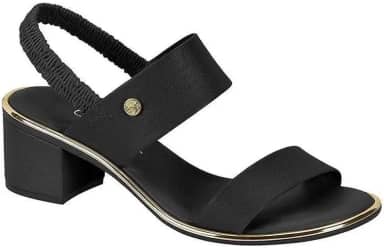 Sandália Salto Bloco Feminino Salto Baixo 8379.221 Preto Tamanho Único