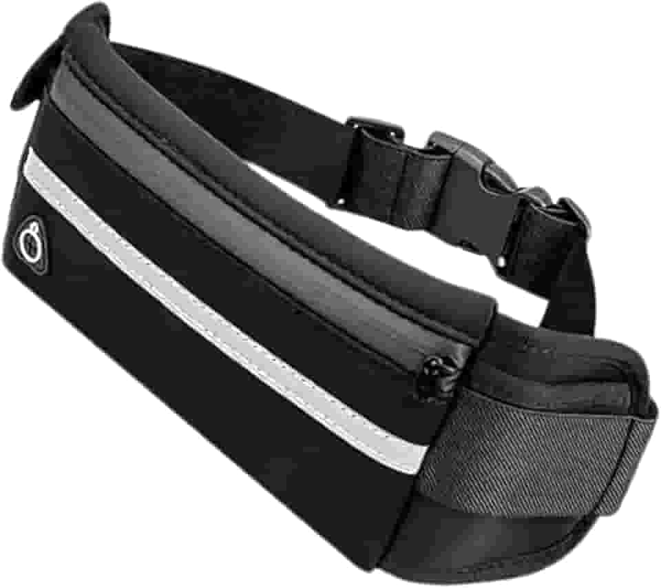 Pochete Slim Fitness Corrida Academia Porta Celular Bike Preta para Corrida de Trilha e Acampamento Masculina Feminina Impermeável Esportiva By AUDIOVOICER