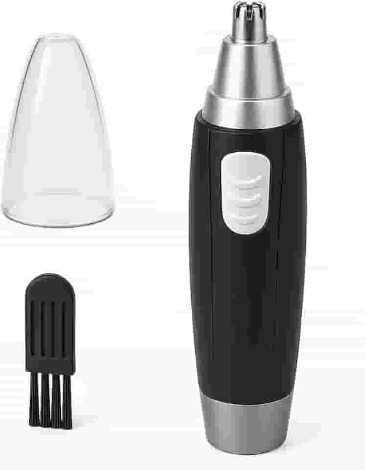 Aparador de Pelos Multifuncional para Nariz, Orelha e Sobrancelha – Pilha, Portátil, Compacto, Motor Silencioso e Corte Preciso – Uso Masculino e Feminino