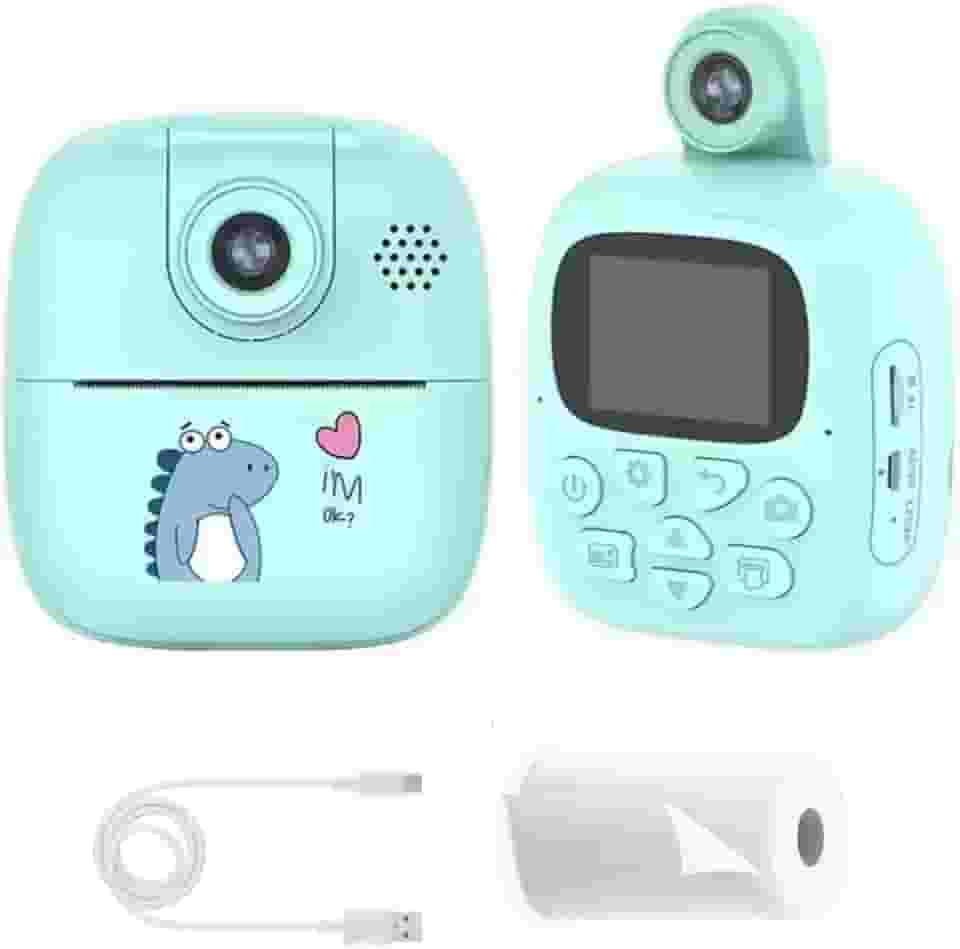 Genérico Mini Câmera Digital Infantil Impressão Instantânea Azul