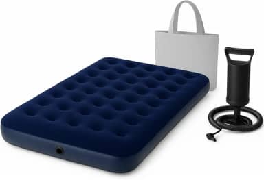 Colchão Inflavel De Casal na cor Azul Com Bomba Multiuso + Bolsa - Teko