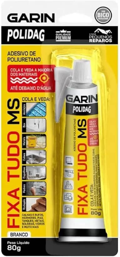 COLA E VEDA FIXA TUDO POLIDAG BRANCA 80 g