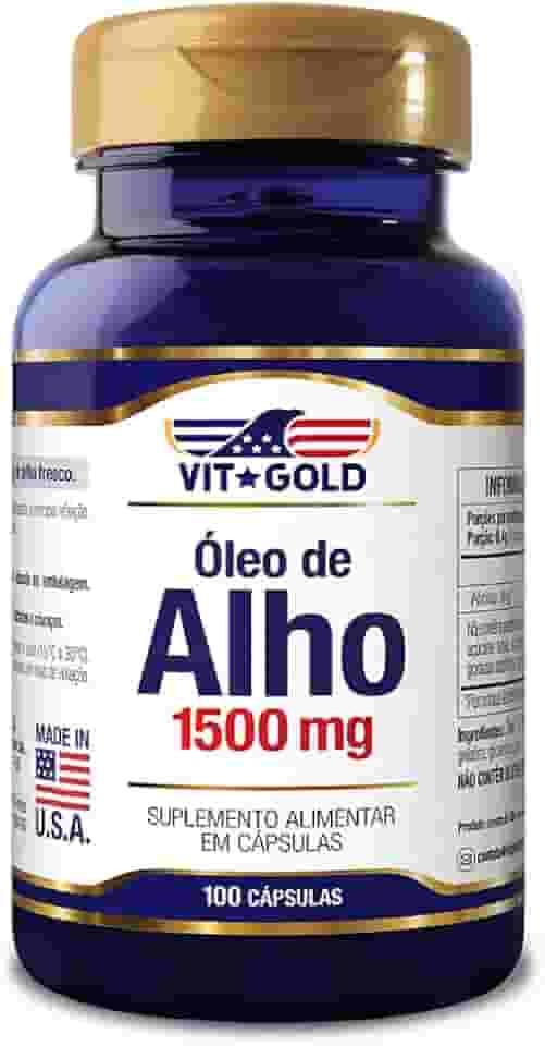 Óleo de Alho 1500mg Vitgold 100 cápsulas