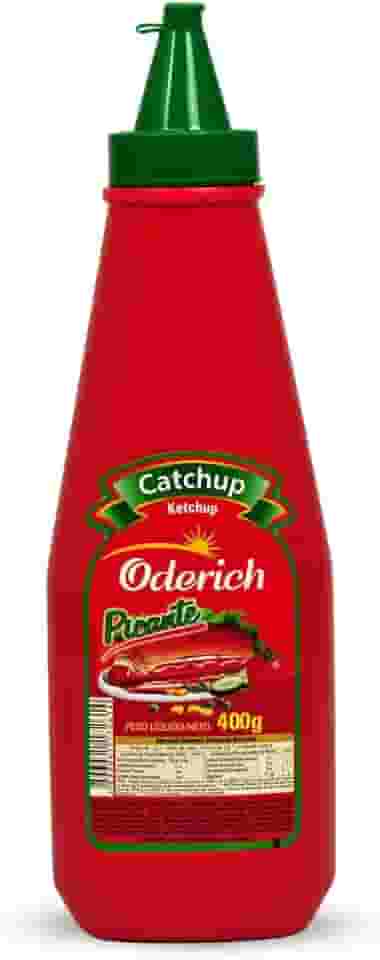 Catchup Picante Bisnaga Oderich 400G, Molho Tipo Ketchup Hot, Vermelho, Selecionado E Aromático, Textura Cremosa E Sabor Levemente Picante, Pronto Para Consumo Em Lanches E Refeições, Tradição Em