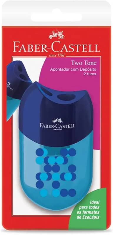 Apontador, Faber-Castell, Two Tone, SM/TWOTONEAPT, Cores Sortidas